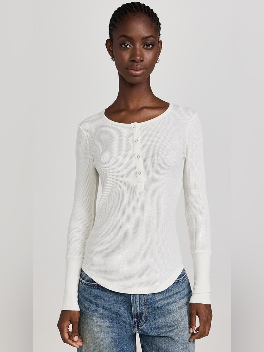 Splendid Thermal Forever Henley Shirt White